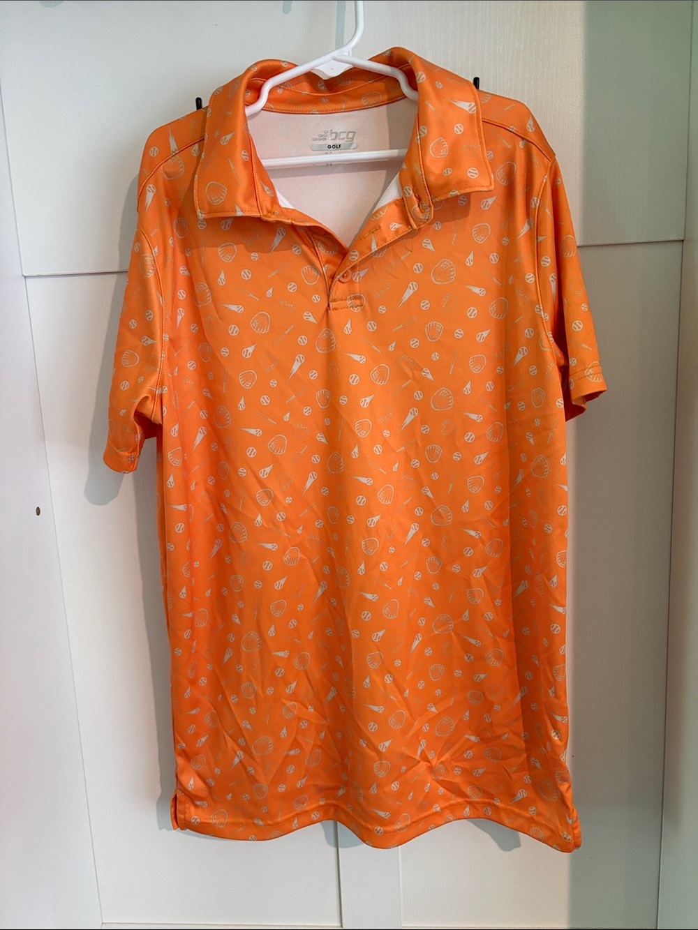 bcg Orange Short-Sleeve Printed Polo